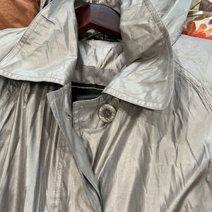 Silver trenchcoat  S M